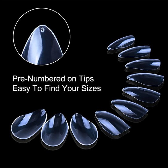 ⚡ Clearance! Short Stiletto Clear Fake Nails - Picture 3 of 7